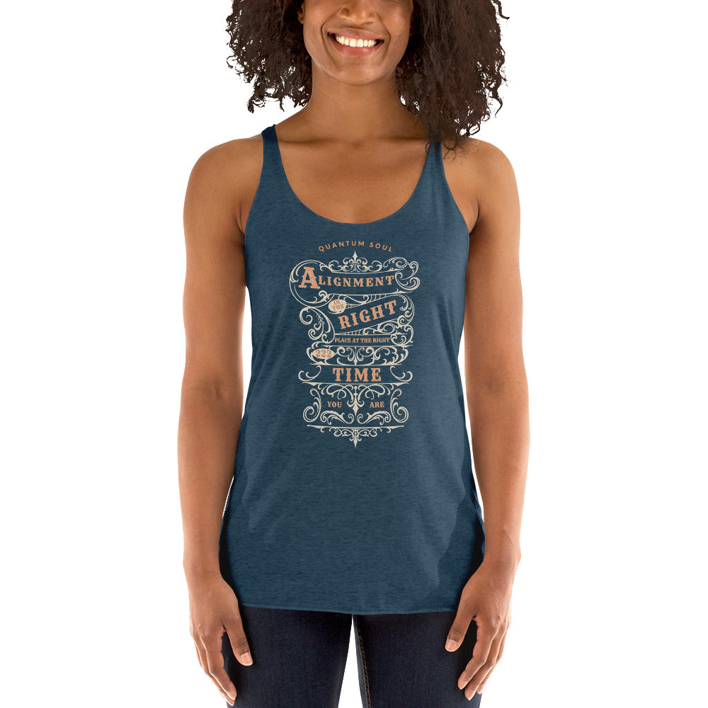 Alignment 222 womens-racerback-tank-top-indigo-front