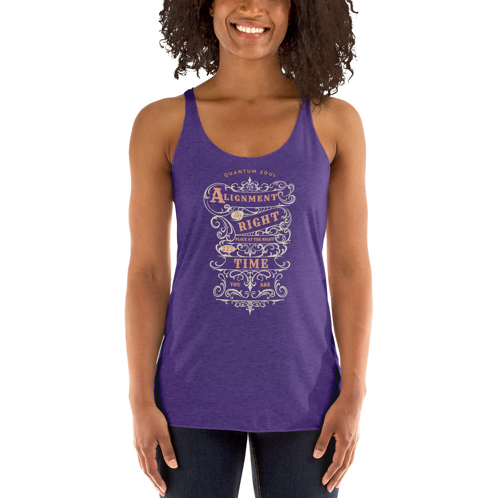 Alignment 222 womens-racerback-tank-top-purple-rush-front