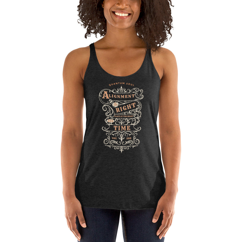 Alignment 222 womens-racerback-tank-top-vintage-black-front