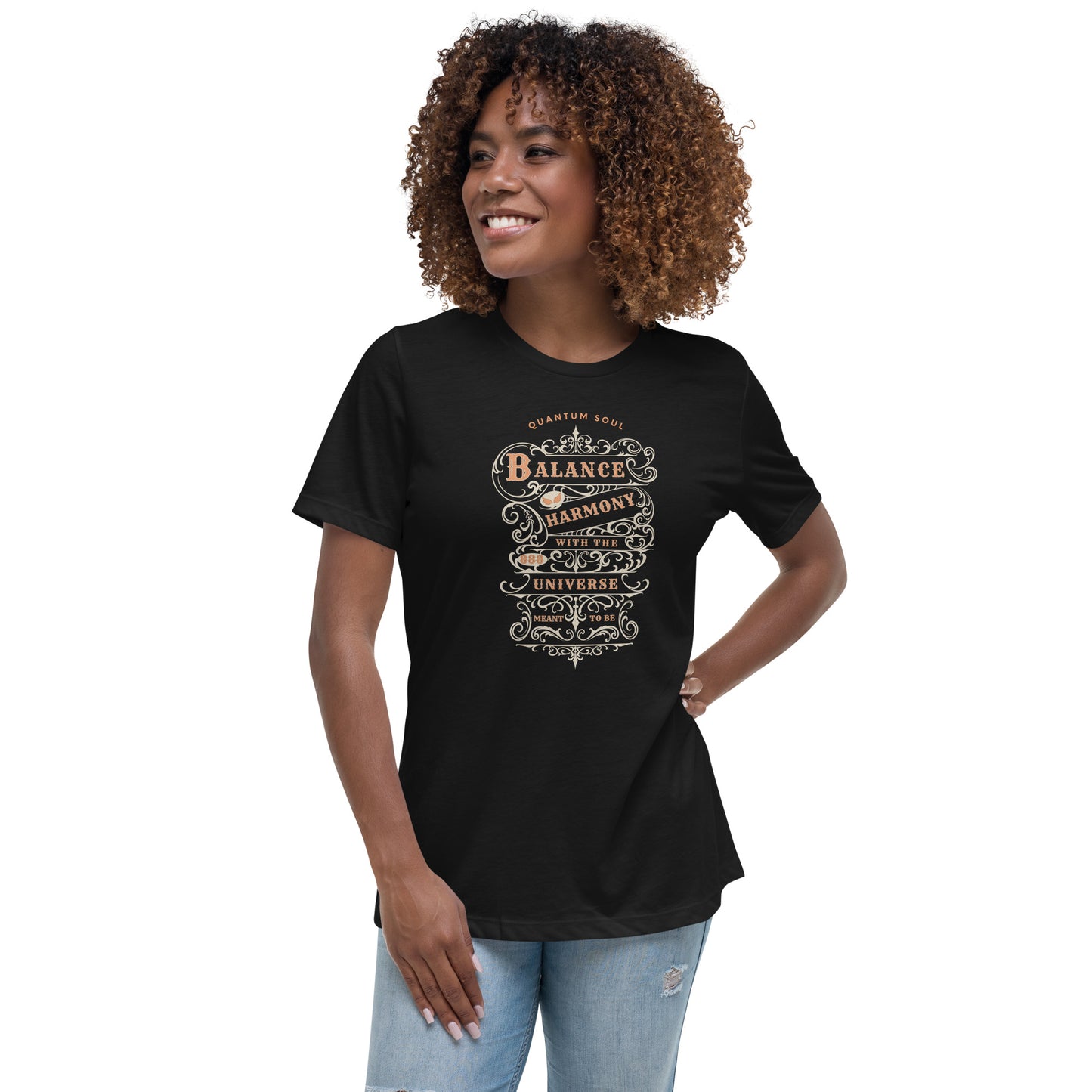 Balance 888 womens-relaxed-t-shirt-black-front