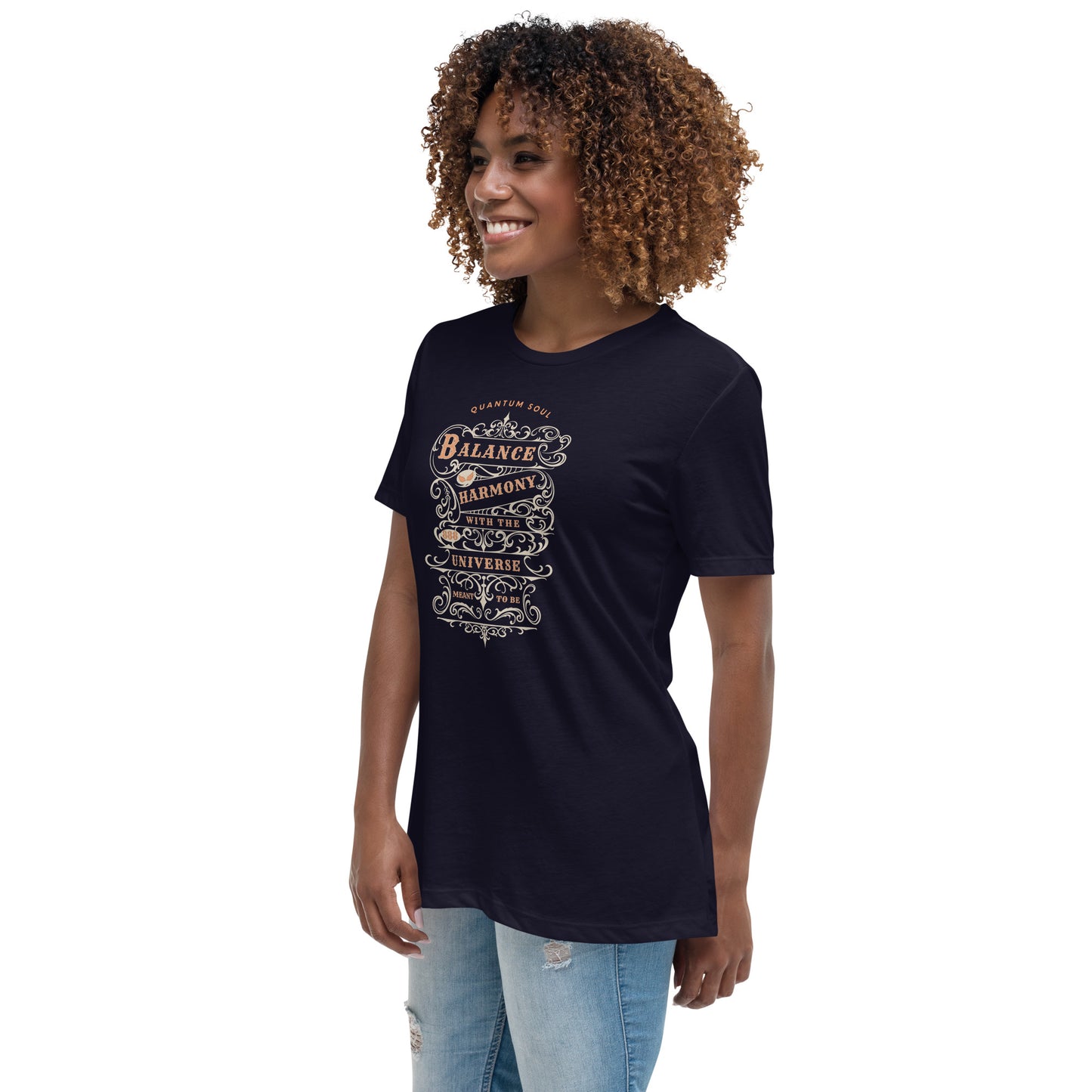 Balance 888 womens-relaxed-t-shirt-navy-left-front