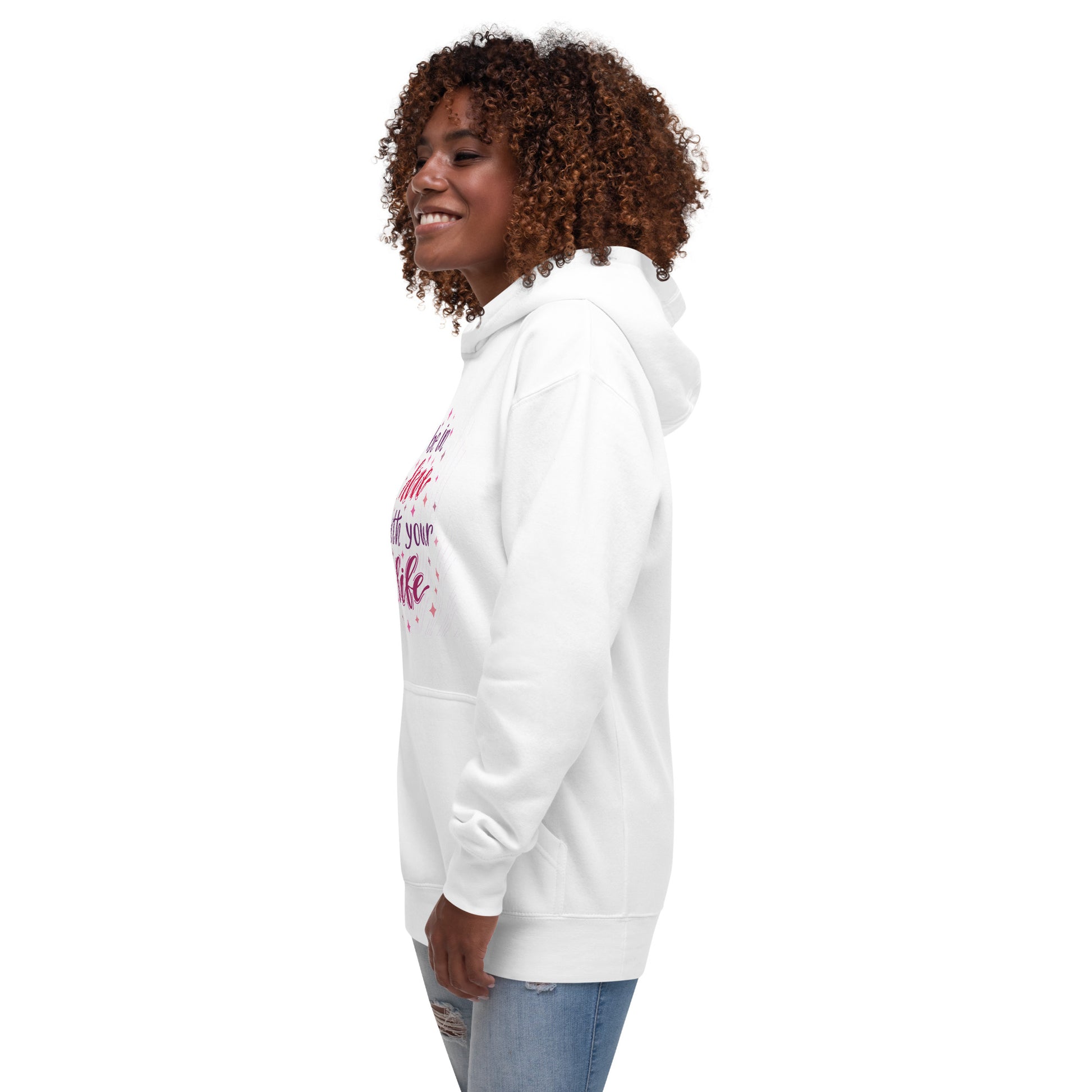 Be in love with your life unisex-premium-hoodie-white-left-front