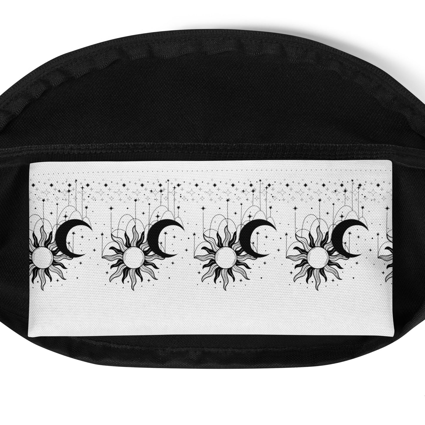 Black White Sun Moon Fanny Pack