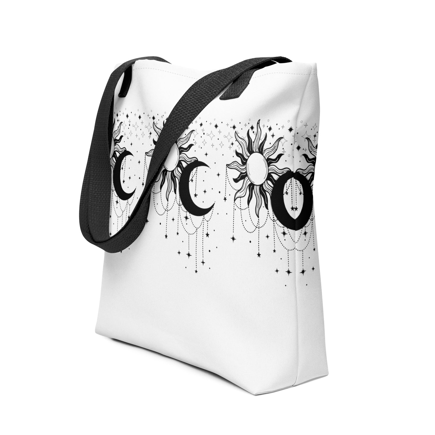 Black White Sun Moon Tote Bag