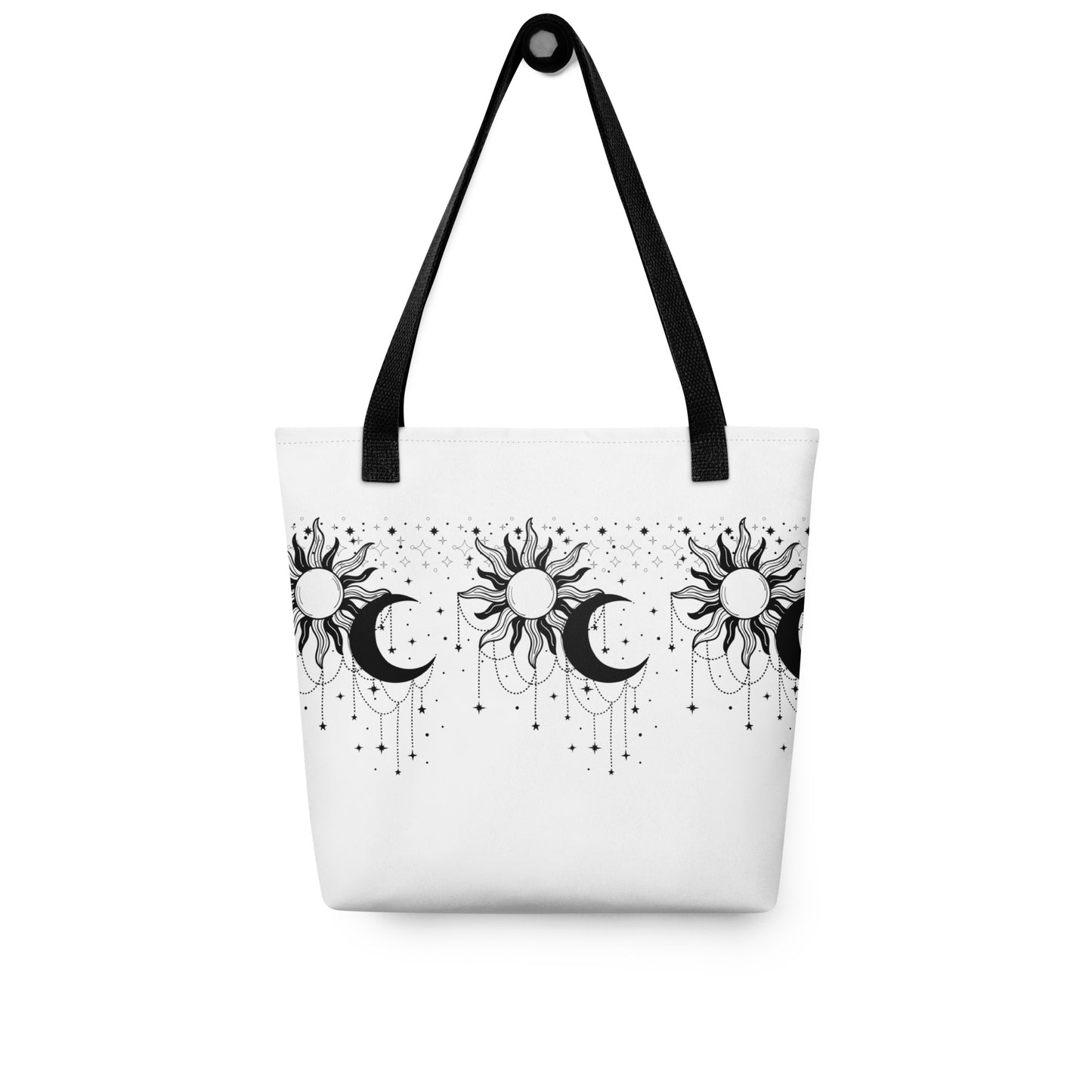 Black White Sun Moon Tote Bag