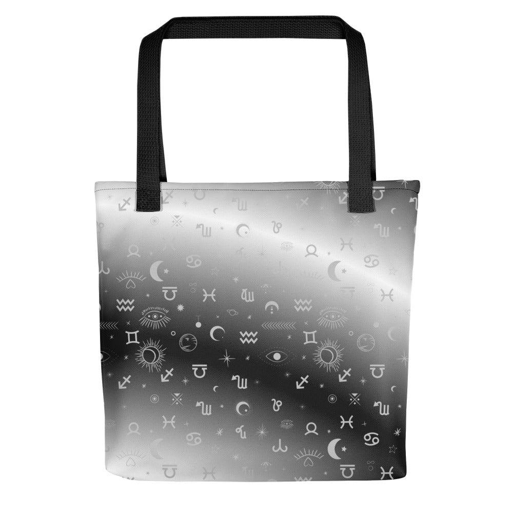 Black White Zodiac Tote Bag