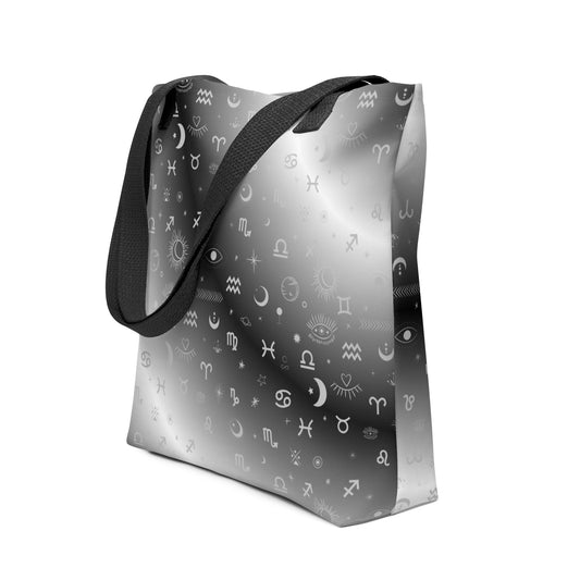 Black White Zodiac Tote Bag