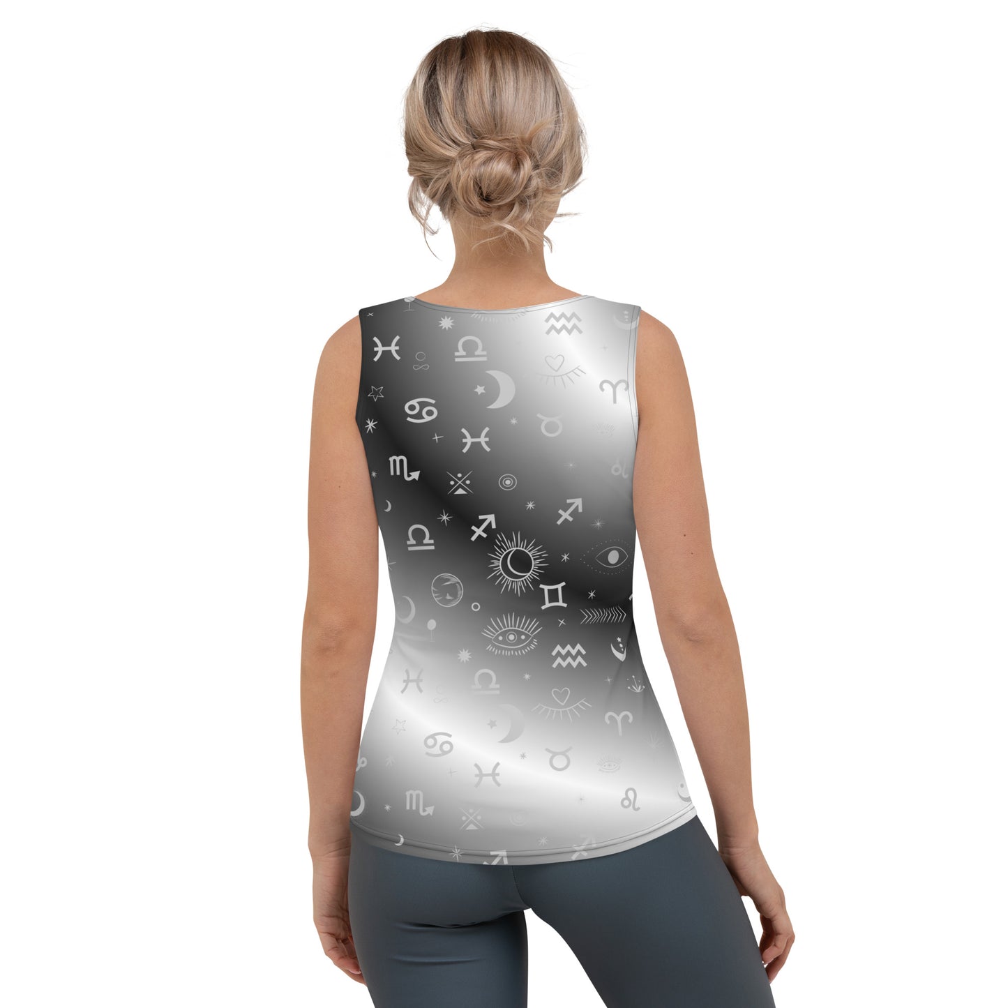 Black White Zodiac Tank Top