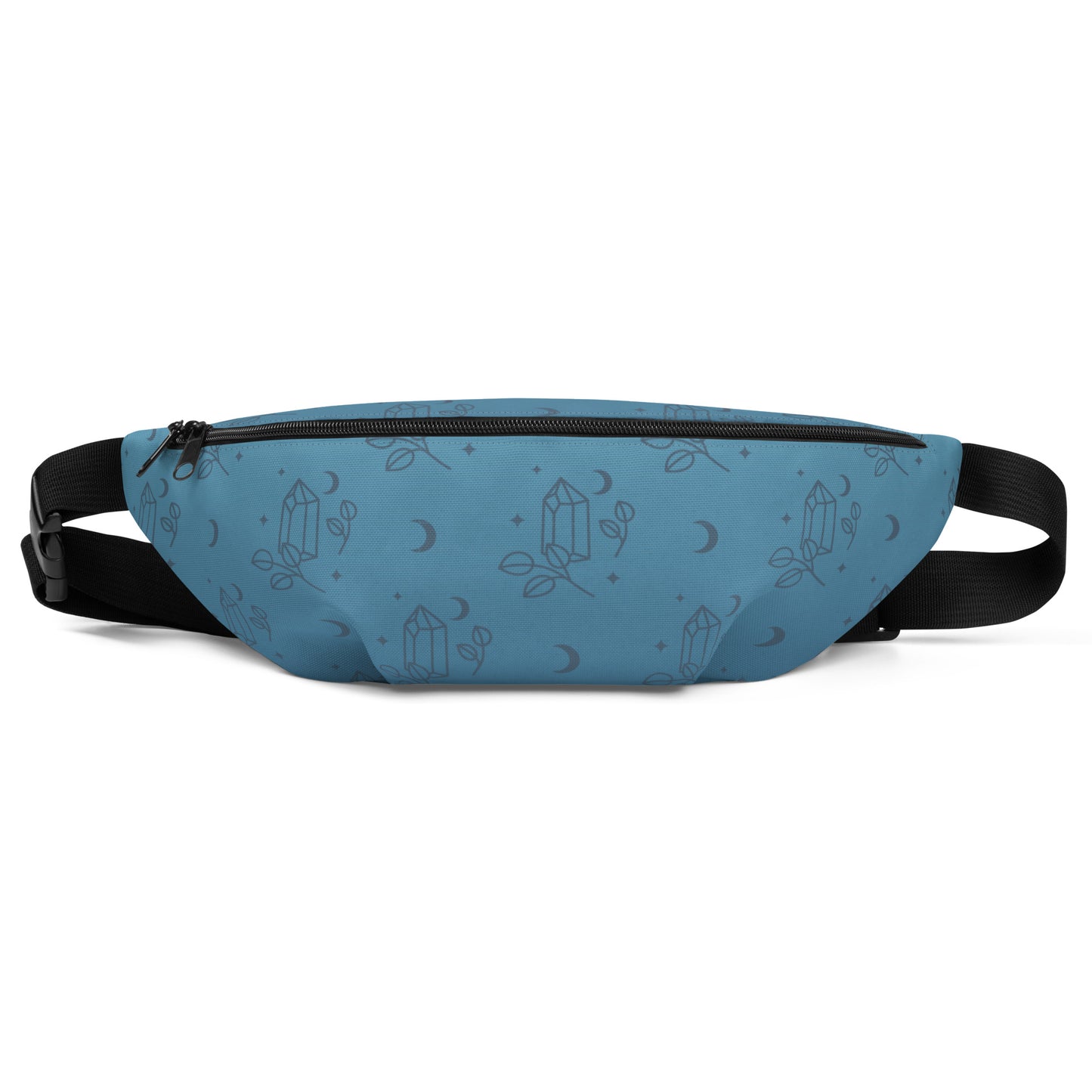 Blue Gradient Crystal Moon Fanny Pack