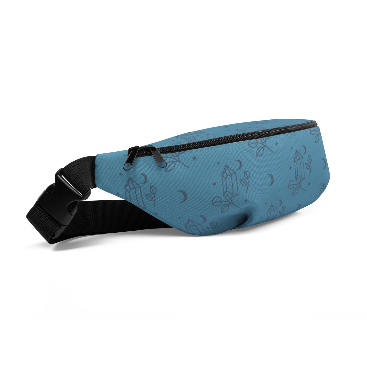 Blue Gradient Crystal Moon Fanny Pack