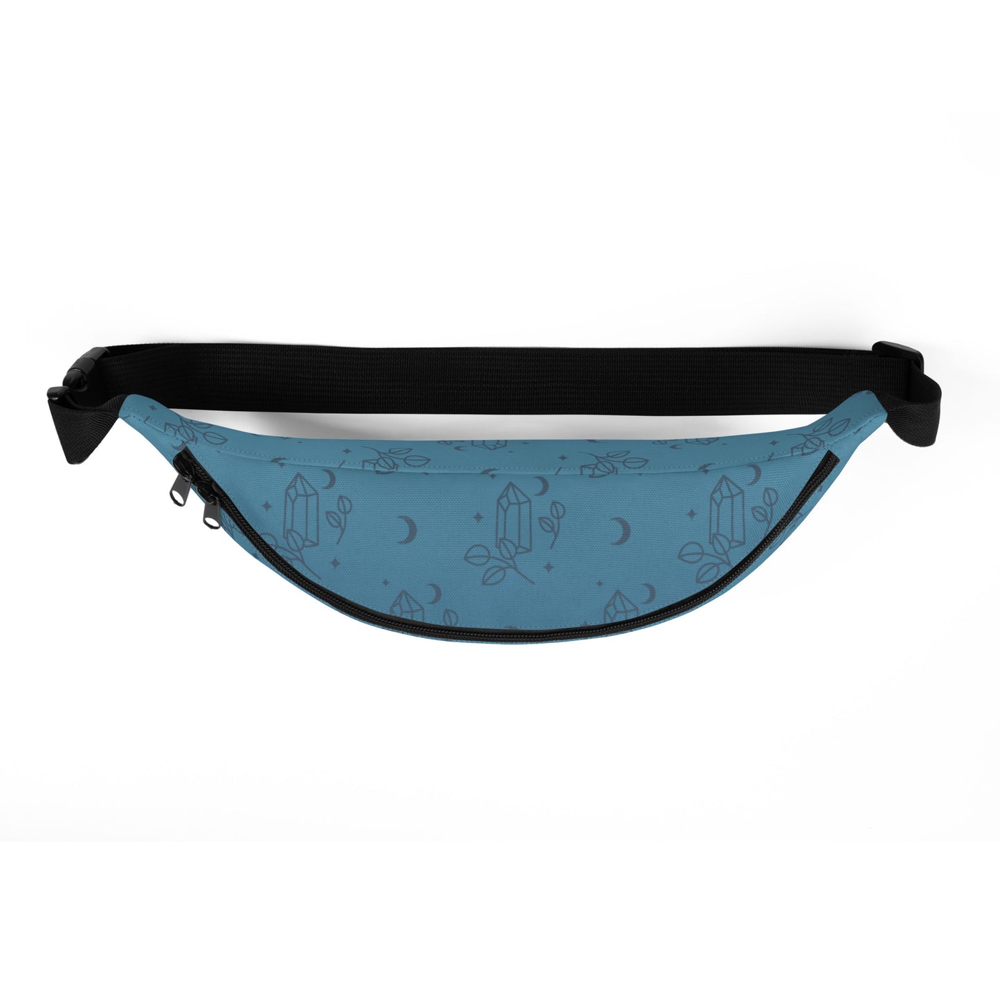 Blue Gradient Crystal Moon Fanny Pack