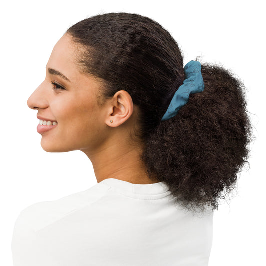 Blue Gradient Crystal Moon Scrunchie