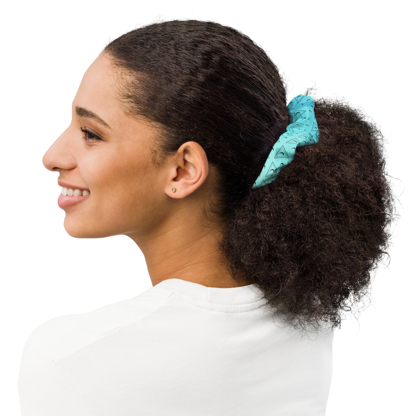 Blue Moon Triangle Scrunchie