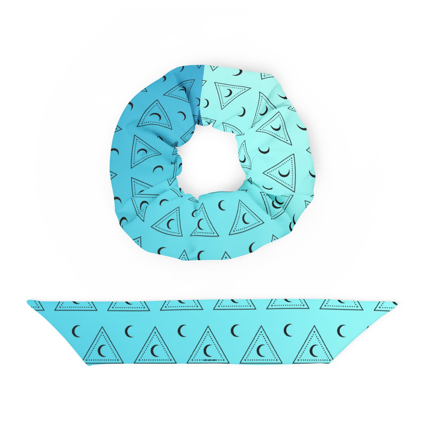 Blue Moon Triangle Scrunchie