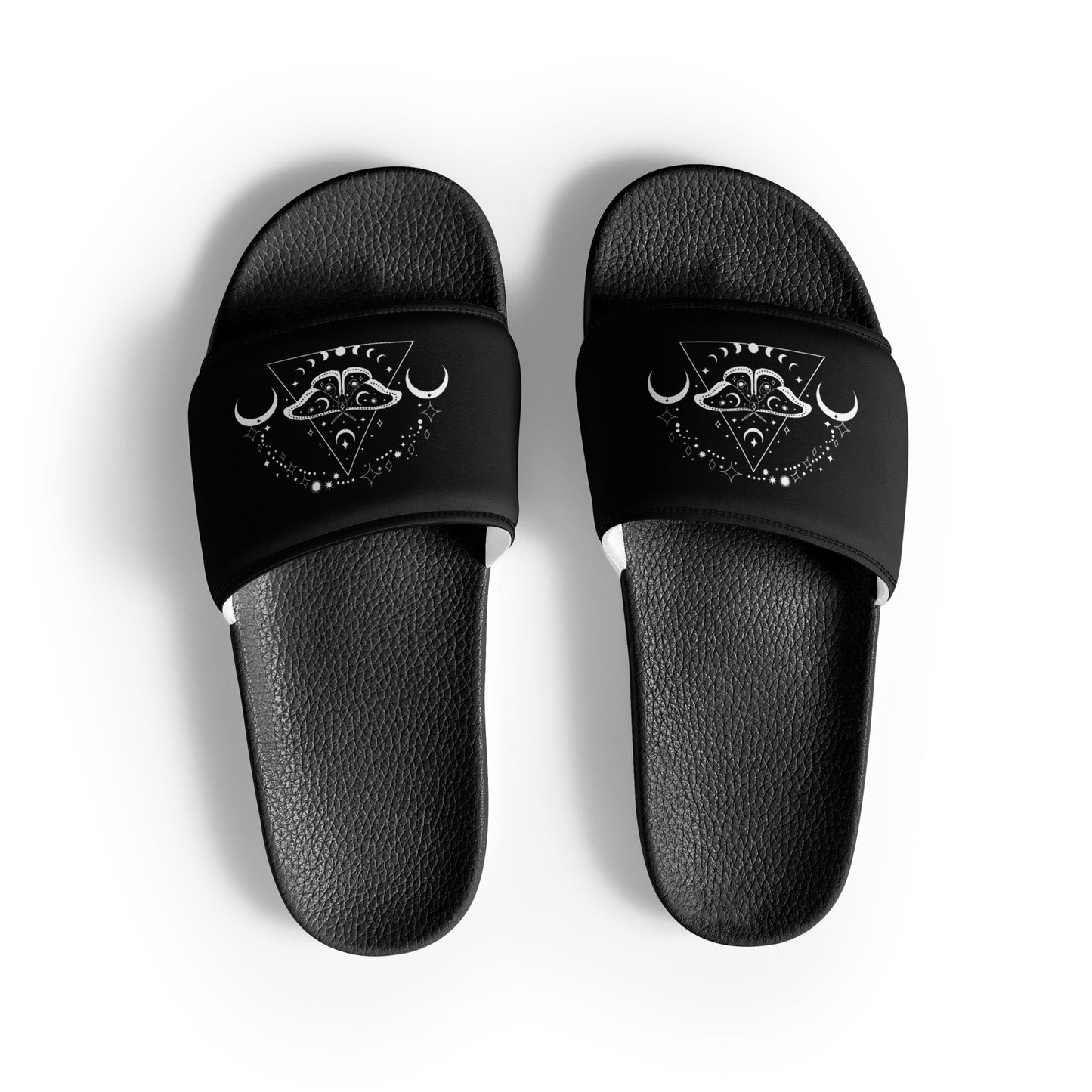 Butterfly Moon Star womens-slides-sandals black-front