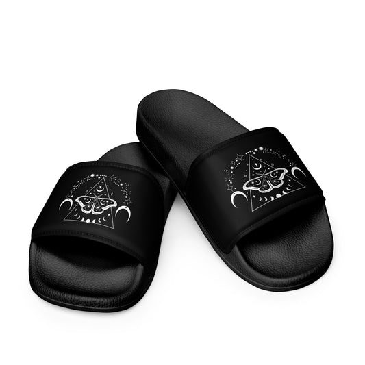 Butterfly Moon Star womens-slides-sandals black-front 2