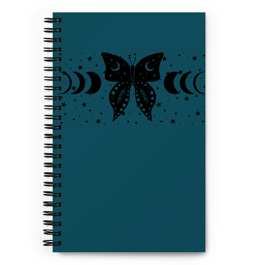 Butterfly Moon spiral-notebook-white-front