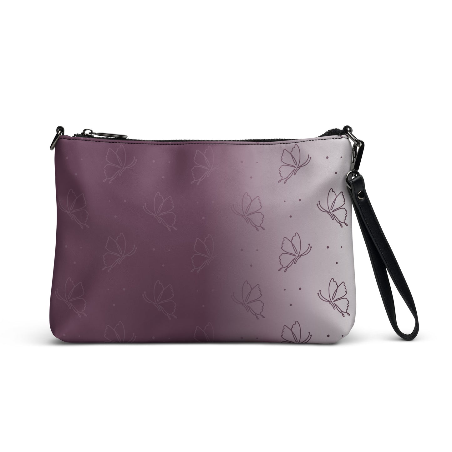 Butterfly Pattern Crossbody Bag Purple Play front