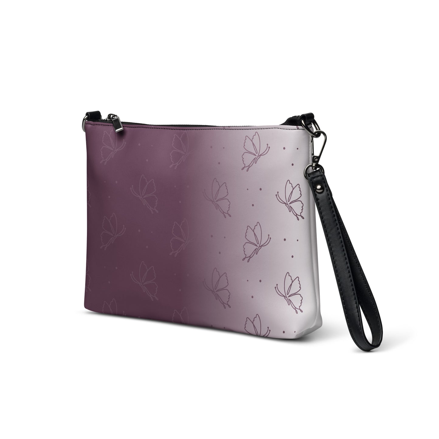 Butterfly Pattern Crossbody Bag Purple Play left-front