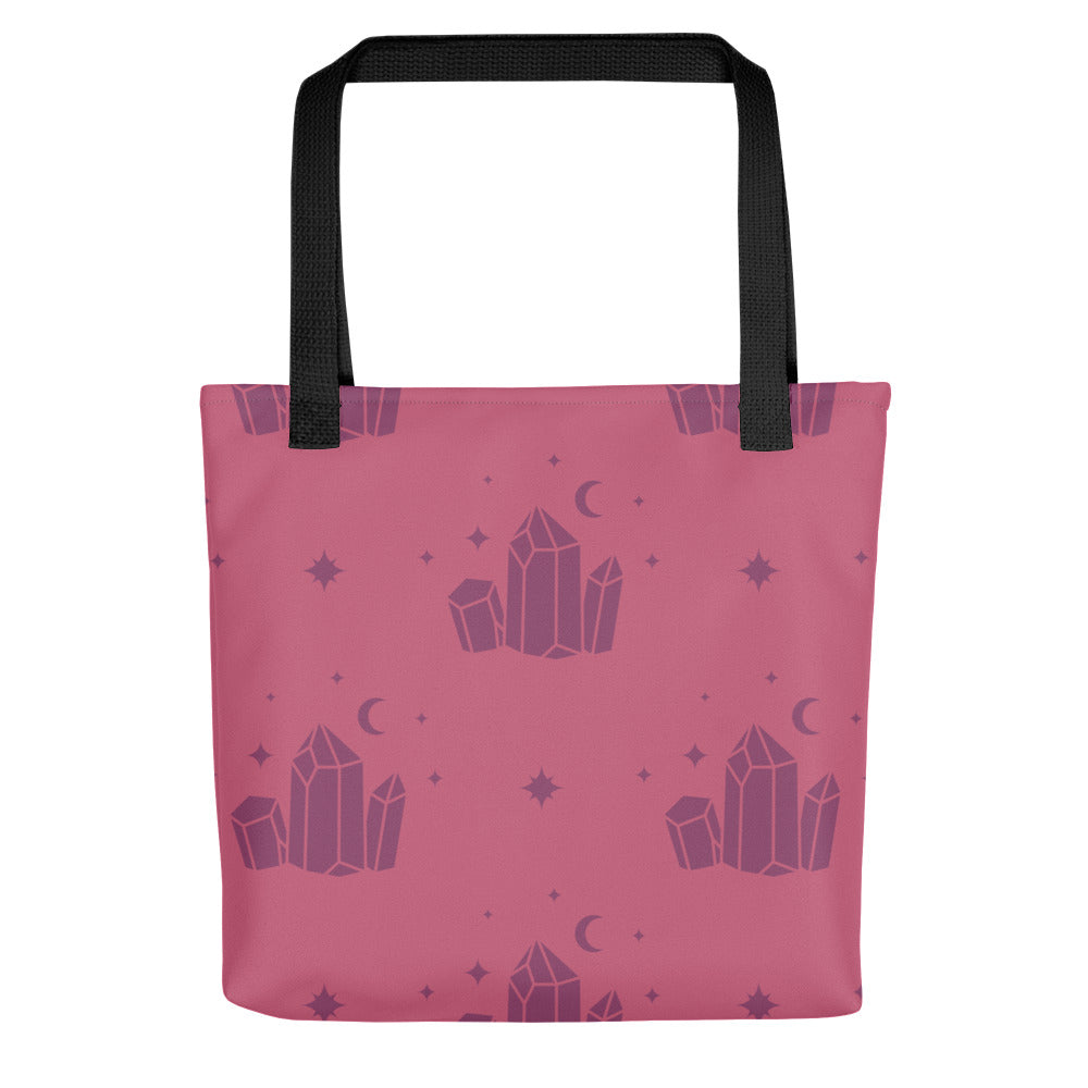 Crystal Star Romantic Pink Tote Bag