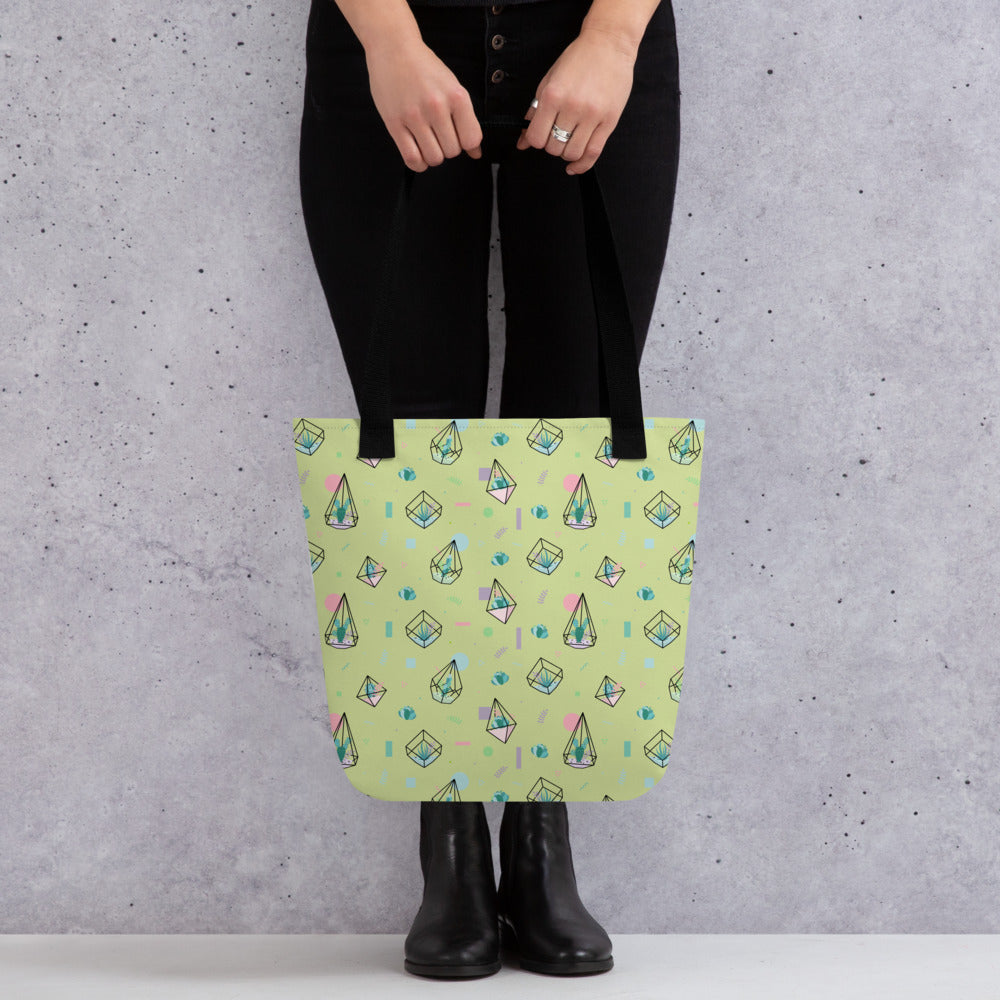 Crystal Terrarium Reef Green Tote Bag