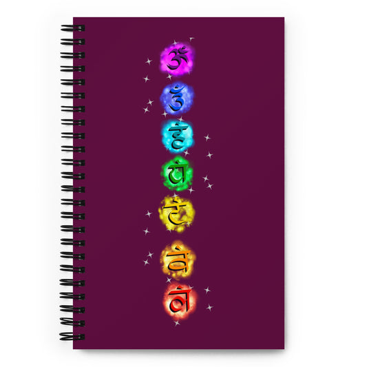 Chakra Star spiral-notebook-white-front