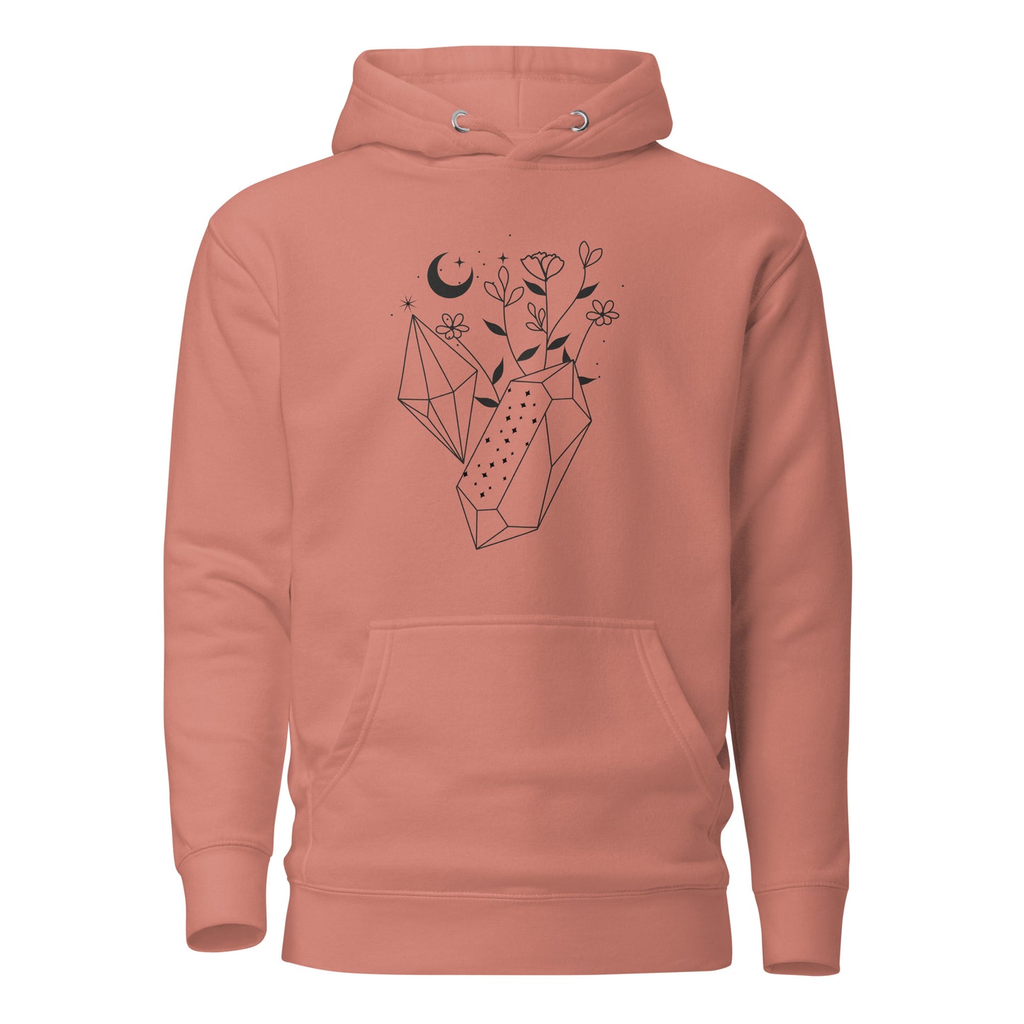 Crystal Moon unisex-premium-hoodie-dusty-rose-front 1