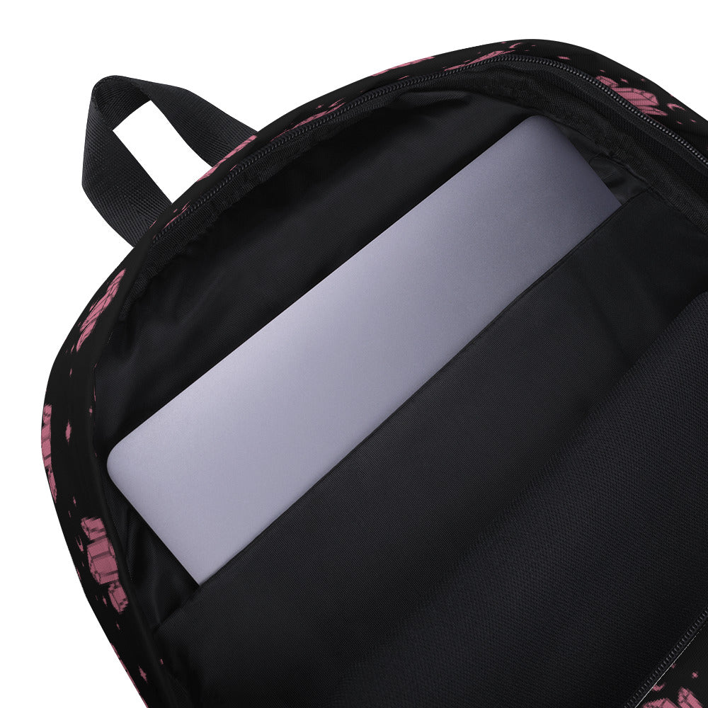 Crystal Star Black Romantic Pink Backpack