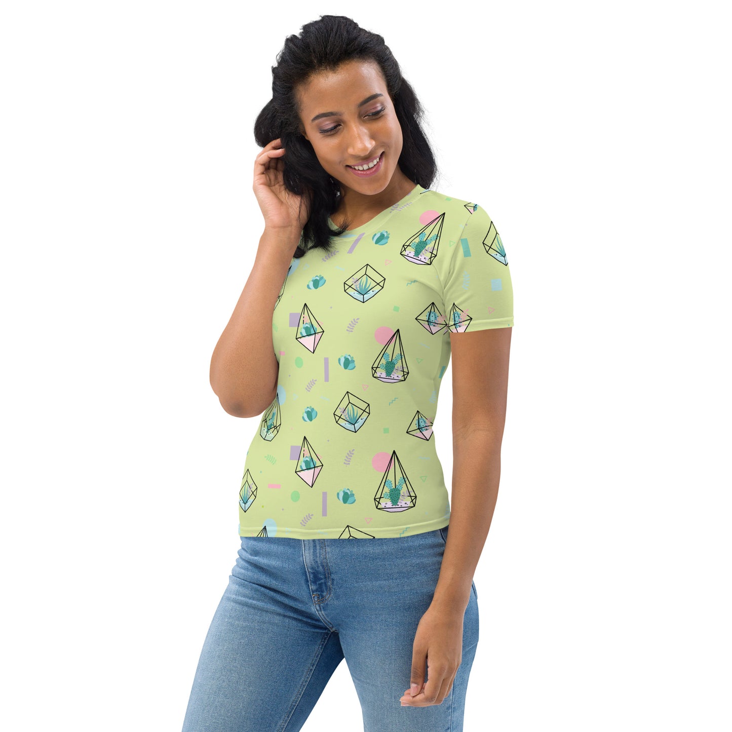 Crystal Terrarium Reef Green Women's Crew Neck T-Shirt