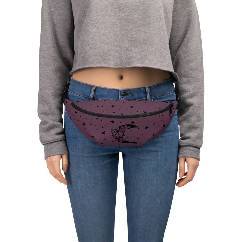 Floral Moon Star Purple Play Fanny Pack