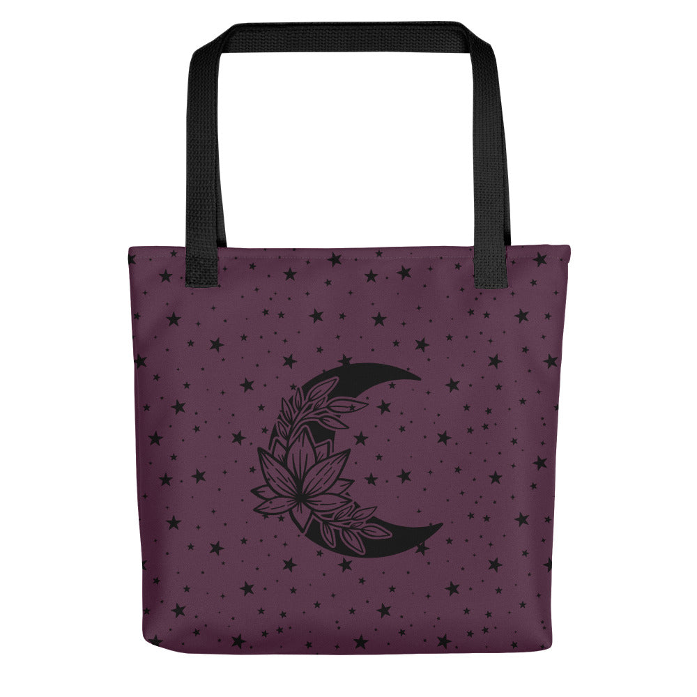 Floral Moon Star Purple Play Tote Bag