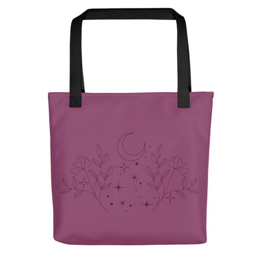 Flower Moon Warm Pink Tote Bag