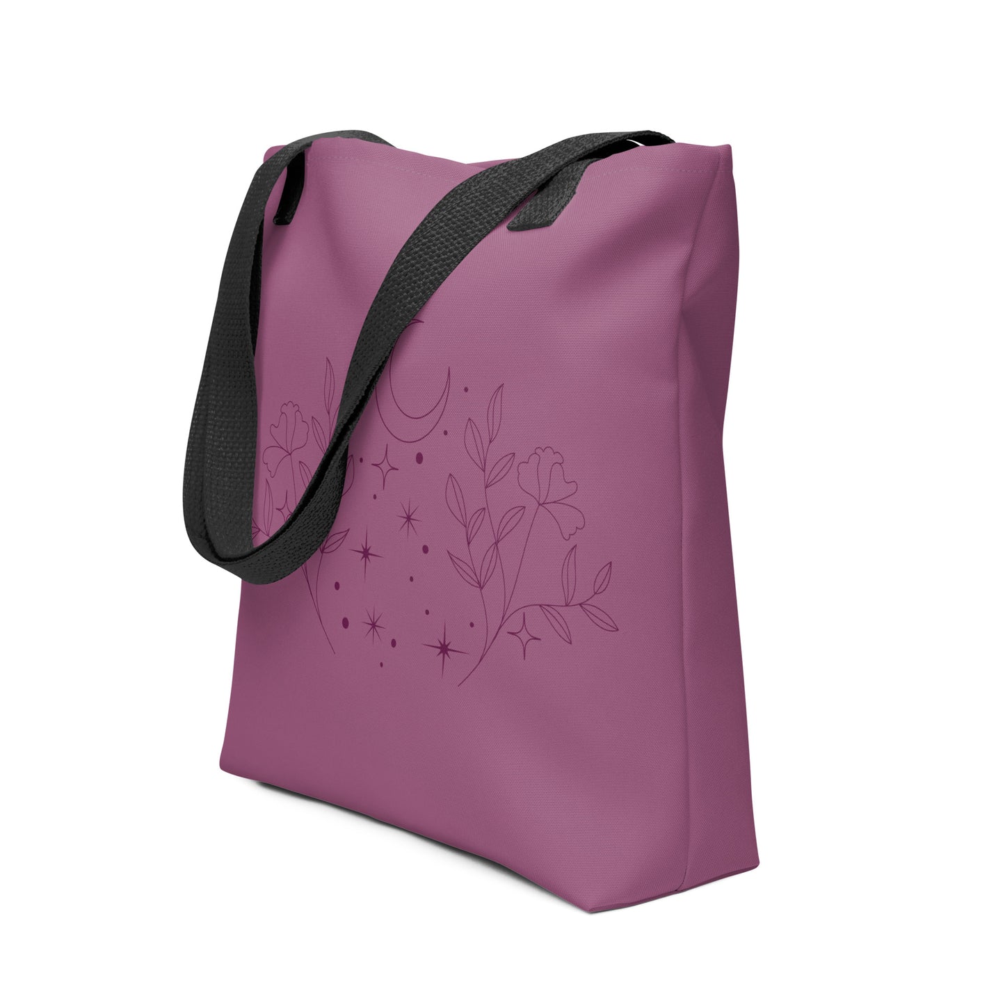 Flower Moon Warm Pink Tote Bag