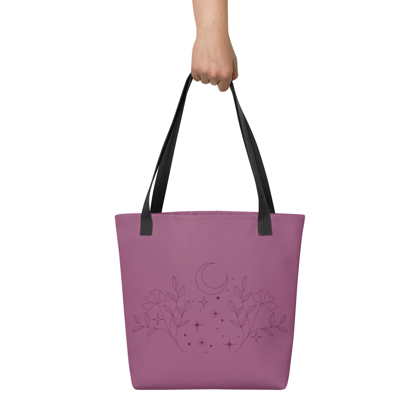 Flower Moon Warm Pink Tote Bag