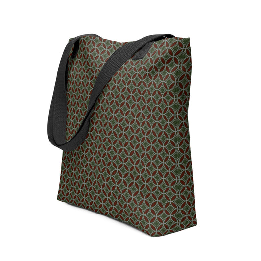 Flower of Life Tree Green Tote Bag