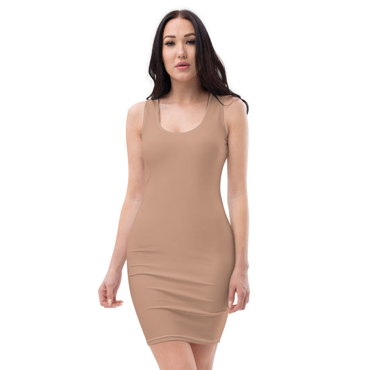 Field Beige Fitted Dress-front