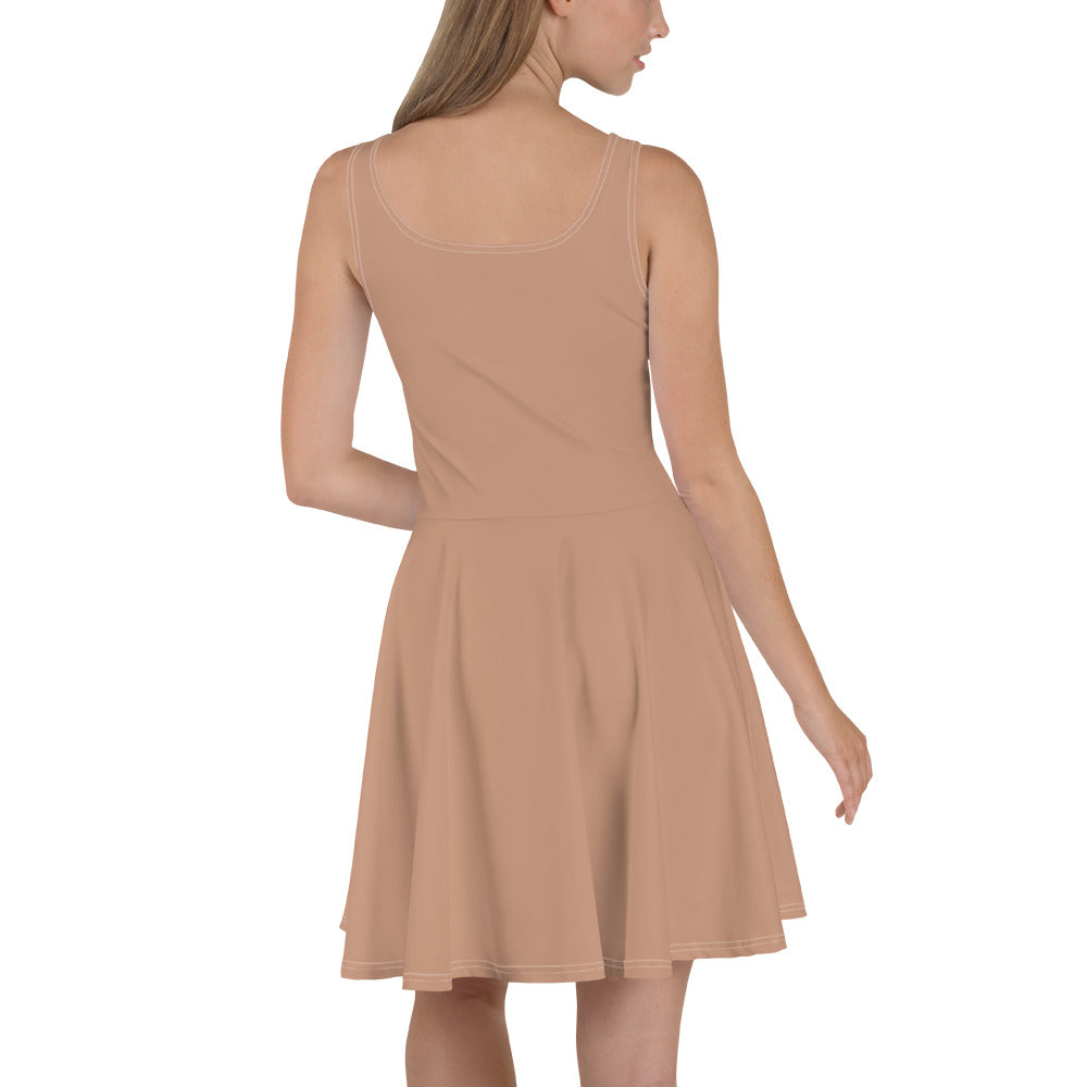 Field Beige Skater Dress -back