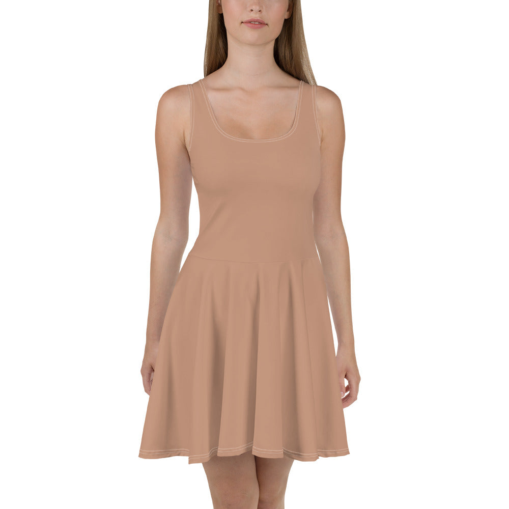 Field Beige Skater Dress -front