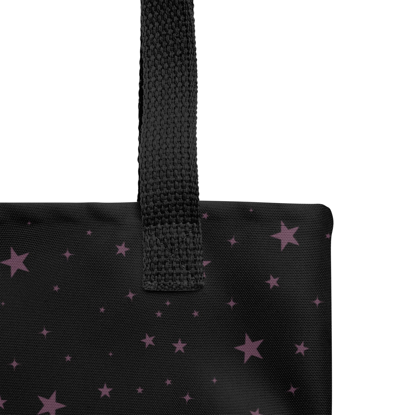 Floral Moon Star Black Purple Play Tote bag