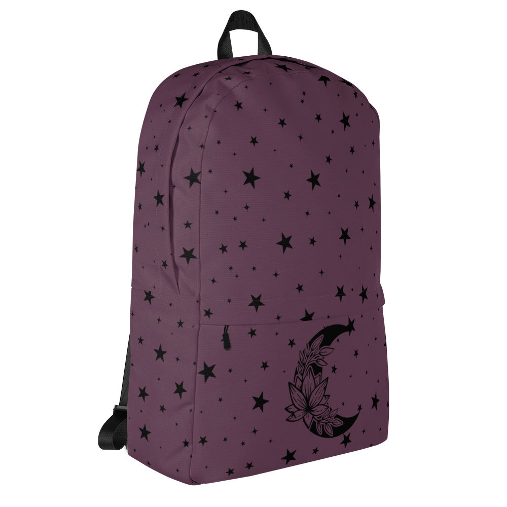 Floral Moon Star Purple Play Backpack