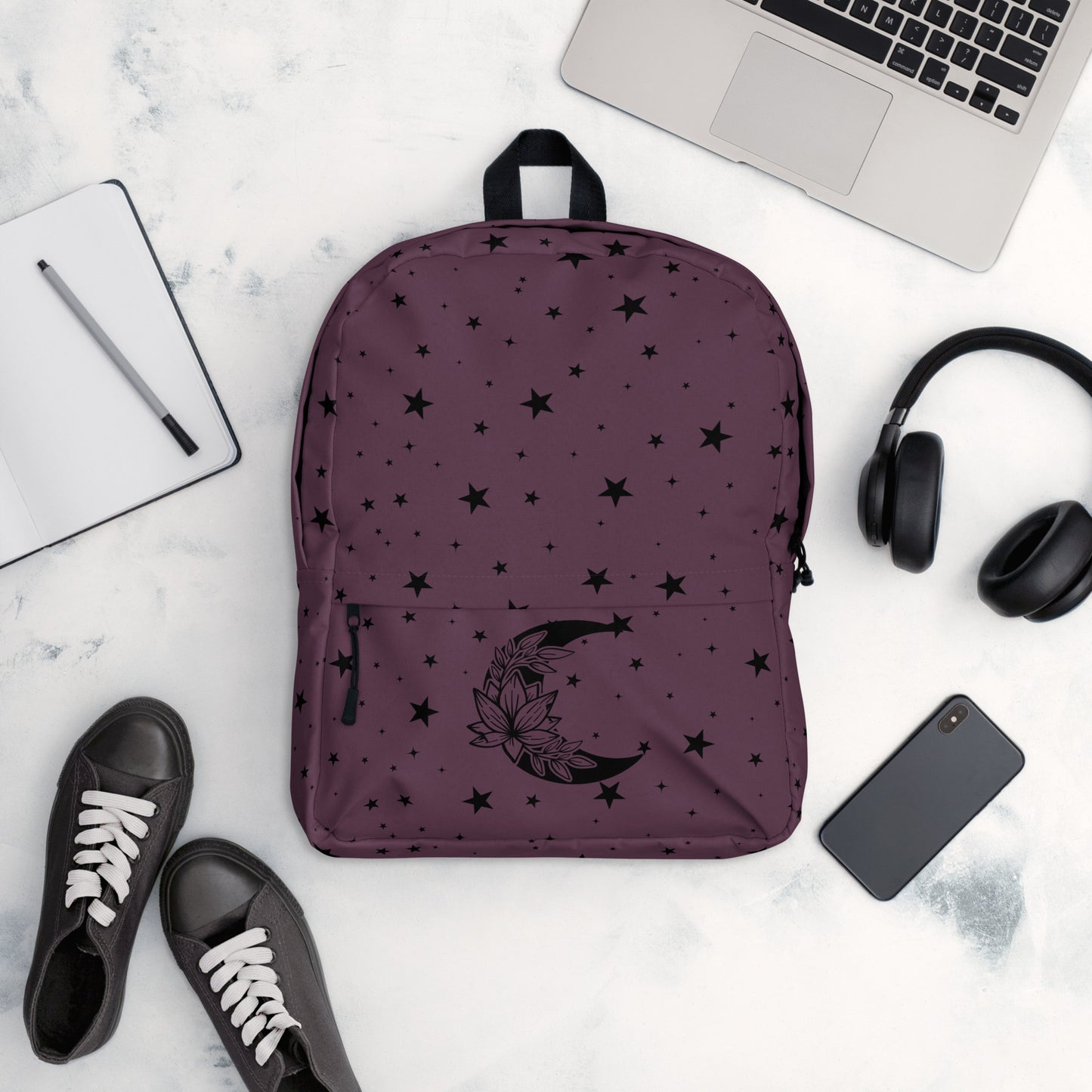 Floral Moon Star Purple Play Backpack