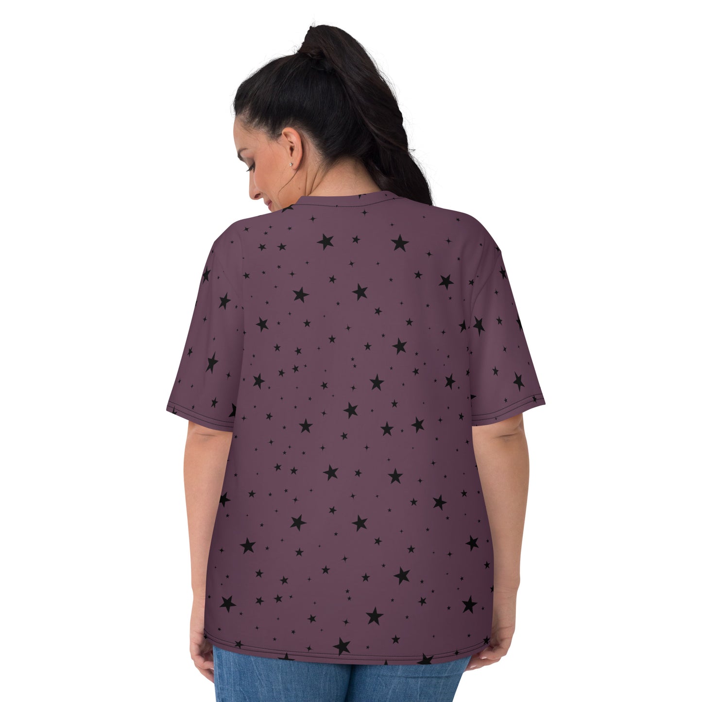 Floral Moon Star Purple Play Women's Crew Neck T-Shirt