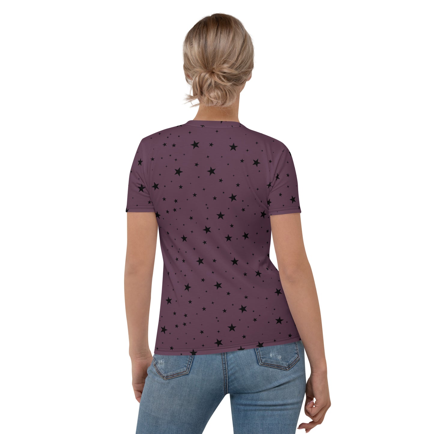 Floral Moon Star Purple Play Women's Crew Neck T-Shirt