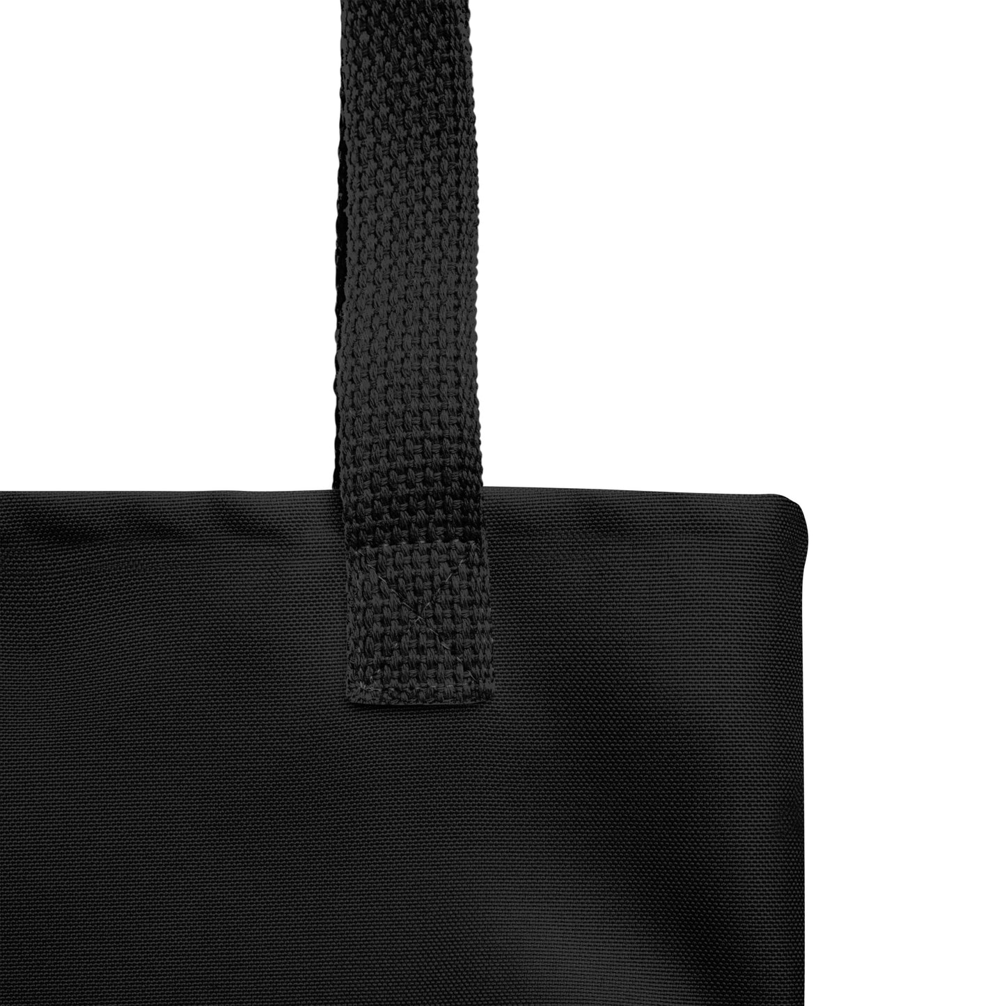 Flower Moon Black Tote Bag