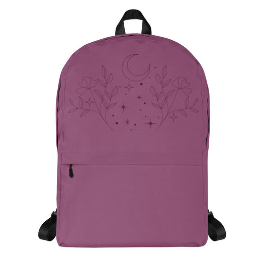 Flower Moon Warm Pink Backpack