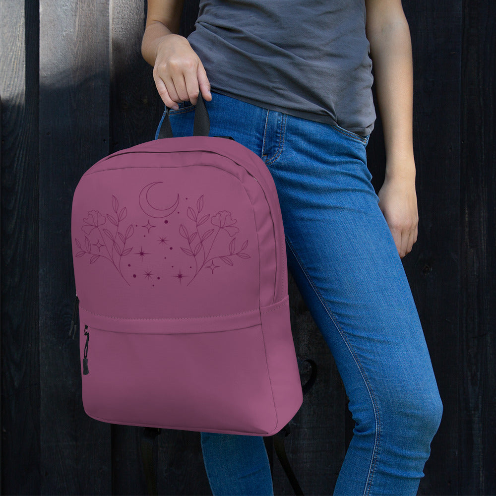 Flower Moon Warm Pink Backpack