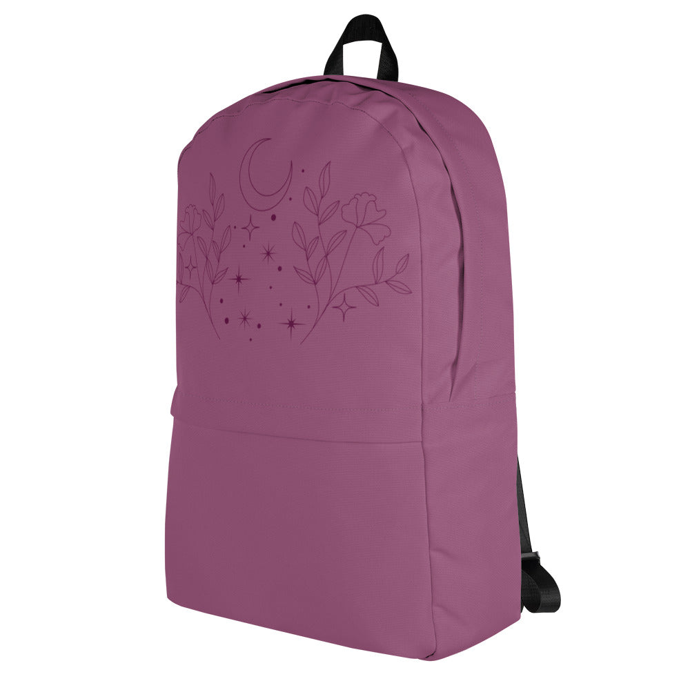 Flower Moon Warm Pink Backpack