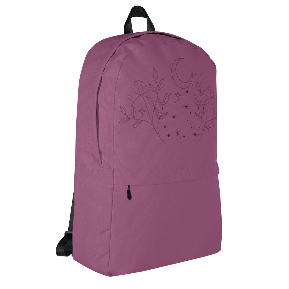 Flower Moon Warm Pink Backpack