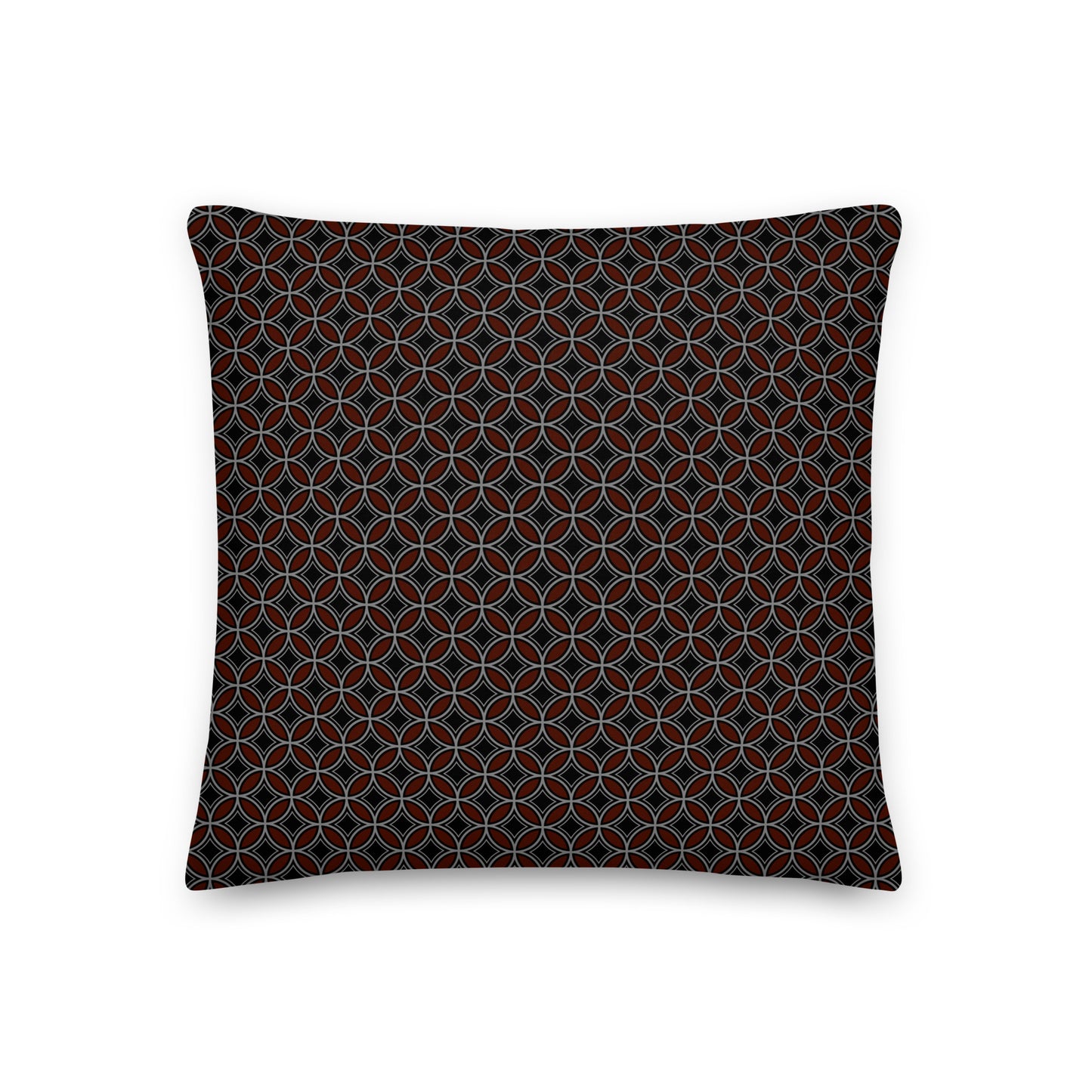 Flower of Life Black Premium Throw Pillow