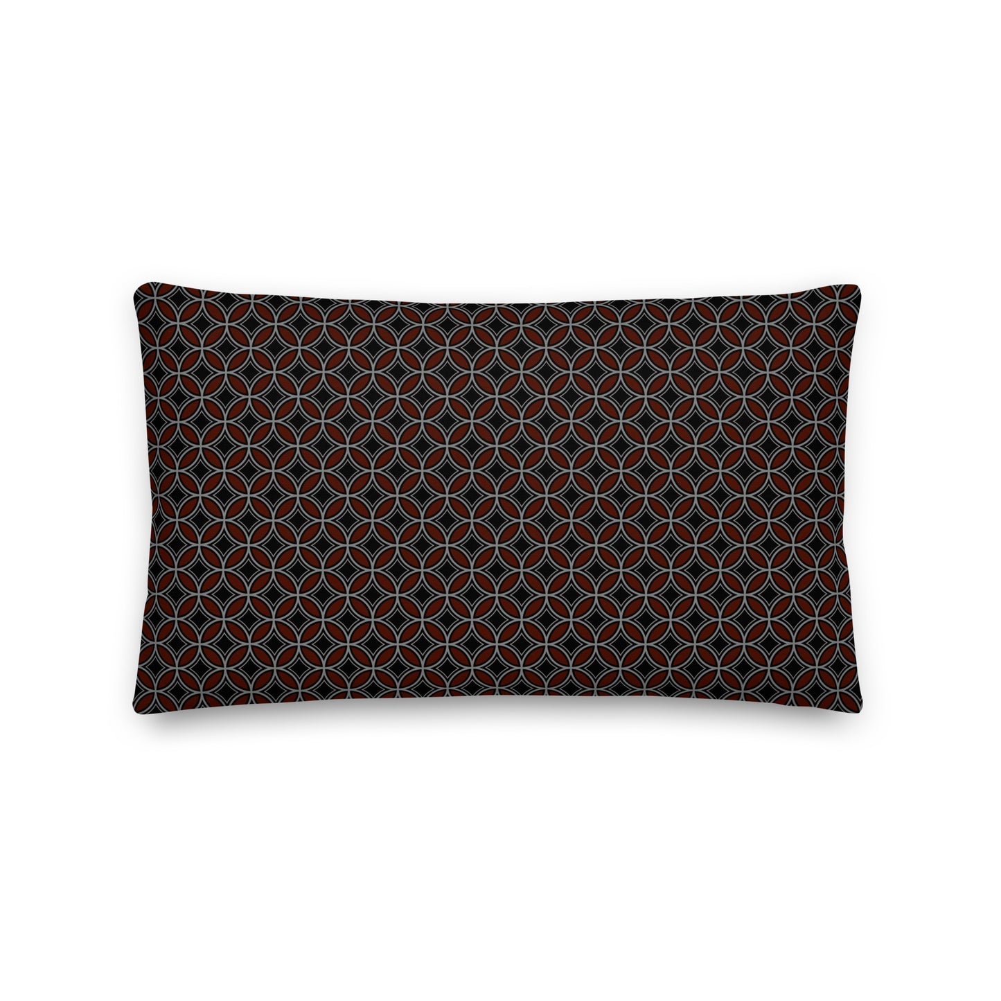 Flower of Life Black Premium Throw Pillow